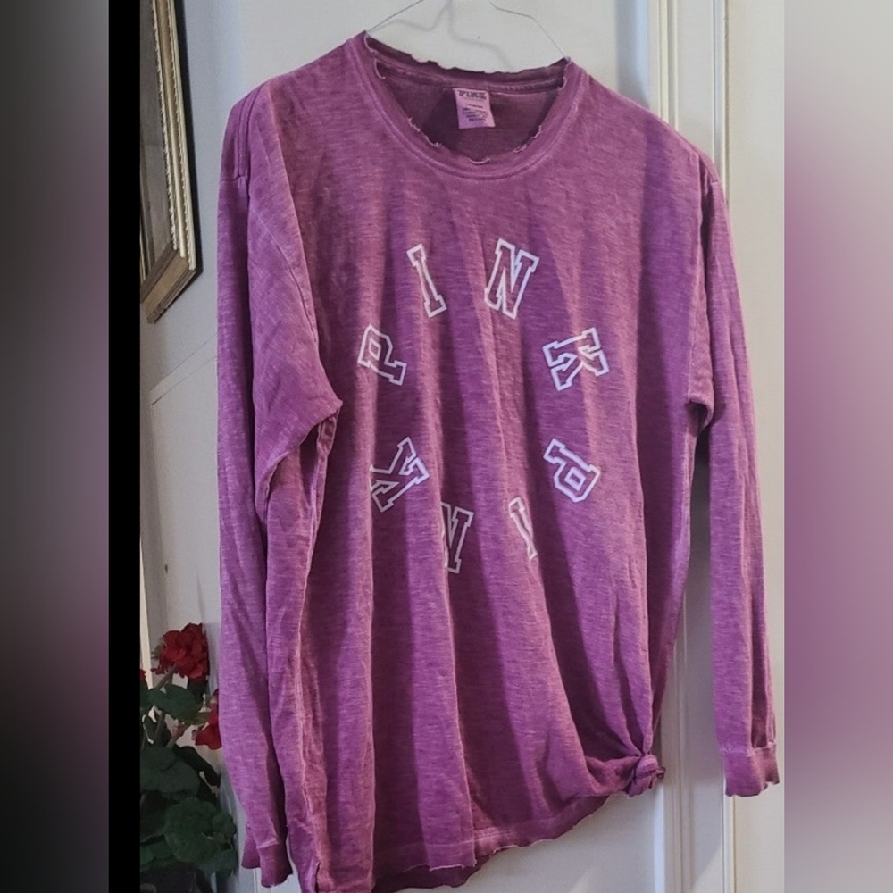 VICTORIA'S SECRET DISTRESS PINK TEE SHIRT